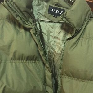 Army green women’s gazoz puffer jacket XL